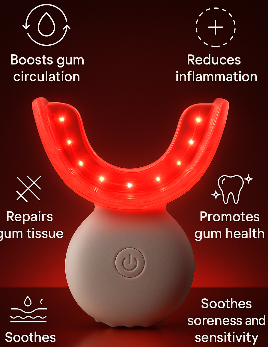 Red Light Therapy Gum Health Device – Wireless Teeth & Gum Relief